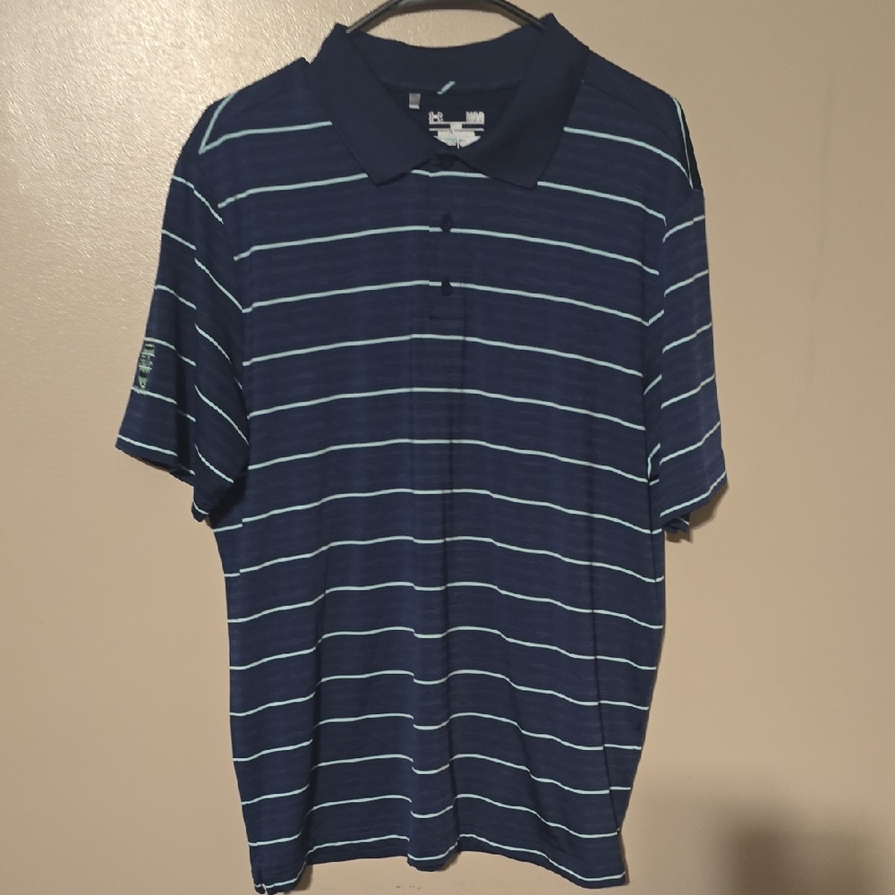 Under Armour Golf Polo Shirt Navy Blue Mens‎ Size Large
